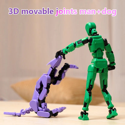 3D Multi-Jointed Movable Shapeshift Robot Joint Dog Creative Printed Mannequin Dummy Action Model Doll Toys for Children's Gifts Beauty World Shop