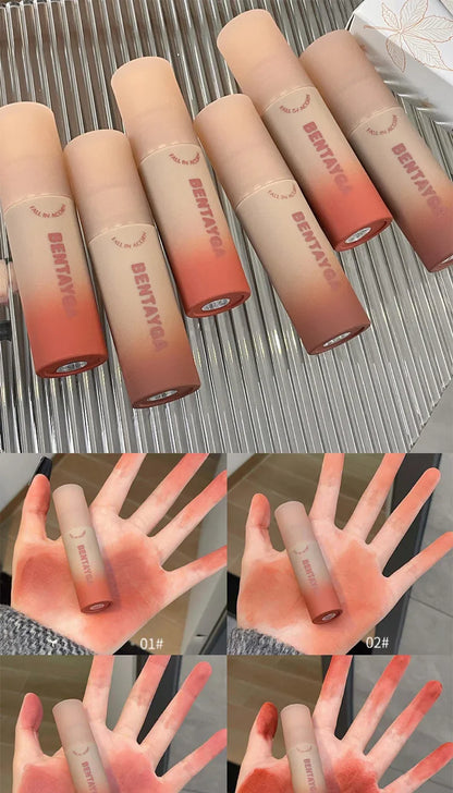 BENTAYGA Autumn Velvet Lip Mud — Matte Finish, Skin-Tone Enhancing Lip Tint, Versatile Nude Makeup, Budget-Friendly for Students Beauty Trend Shop
