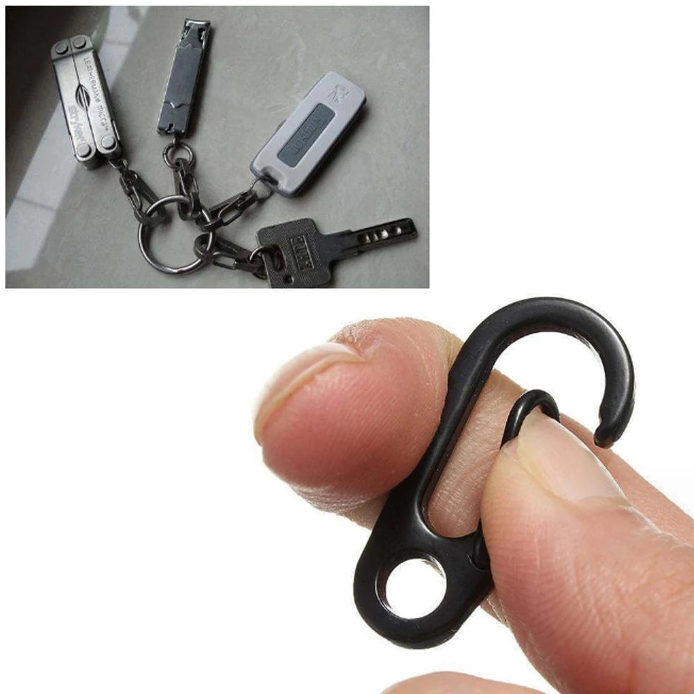 4/10Pcs Carabiner D-Ring Key Chain Spring Clips Mini Aluminium Alloy Hang Buckle Survival EDC Gear Outdoor Camping Keyring Tool Beauty World Shop