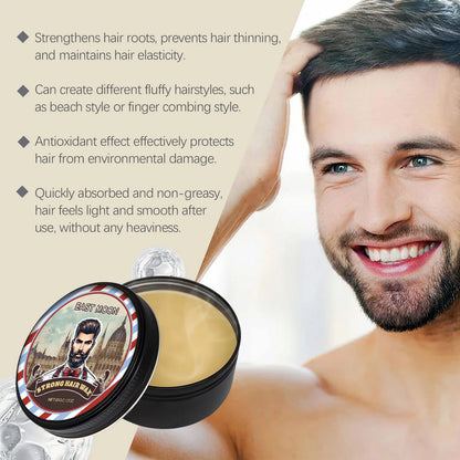 Long Lasting Stying Wax Fluffy Hair Pomade Wax Keep Hair Oil Edge Control Barbershop Tools Salon Hairdressing Mud Hair Styling Beauty World Shop