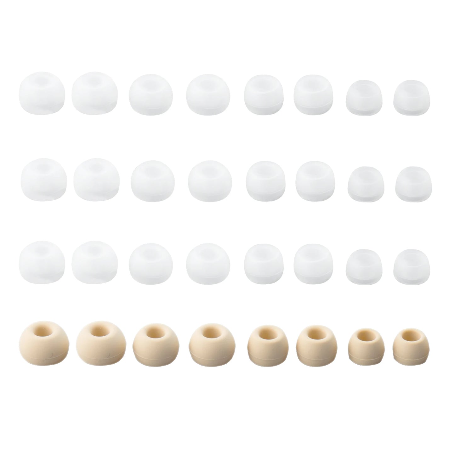 1/16 Pairs(S/M/L/XS) Soft Silicone Replacement Eartips Coffee Clear Earbuds Replacement Ear Pads For KS1 KZ BL03 Earphone New