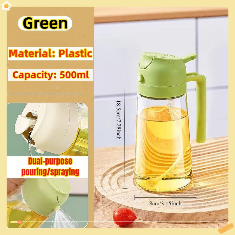 200/300/500ml Oil Spray Bottle BBQ Cooking Olive Oil Sprayer Plastic Baking Oil Spray Empty Bottle Vinegar Bottle Or  Oil brush Beauty World Shop