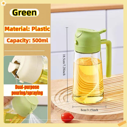 200/300/500ml Oil Spray Bottle BBQ Cooking Olive Oil Sprayer Plastic Baking Oil Spray Empty Bottle Vinegar Bottle Or  Oil brush Beauty World Shop