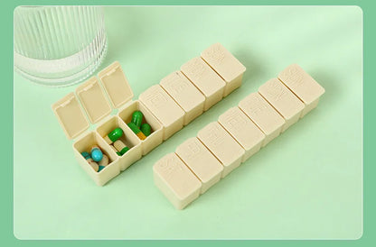 Weekly Pill Box Travel Medicine Storage Pill Case Organizer Drug Container Tablet Dispenser Plastic Independent Lattice Beauty World Shop