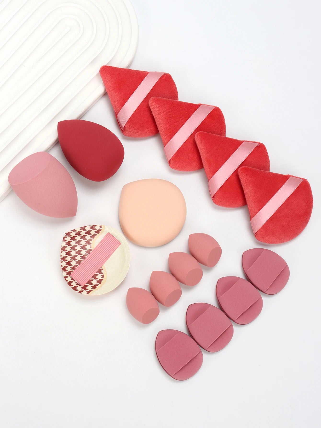 Cat Powder Cotton Candy 16-Piece Set 2 Makeup Eggs & 4 Mini Makeup Eggs & 2 Cotton Candy Powder Puff & 4 Powder Puff & 4 Mini C Beauty World Shop