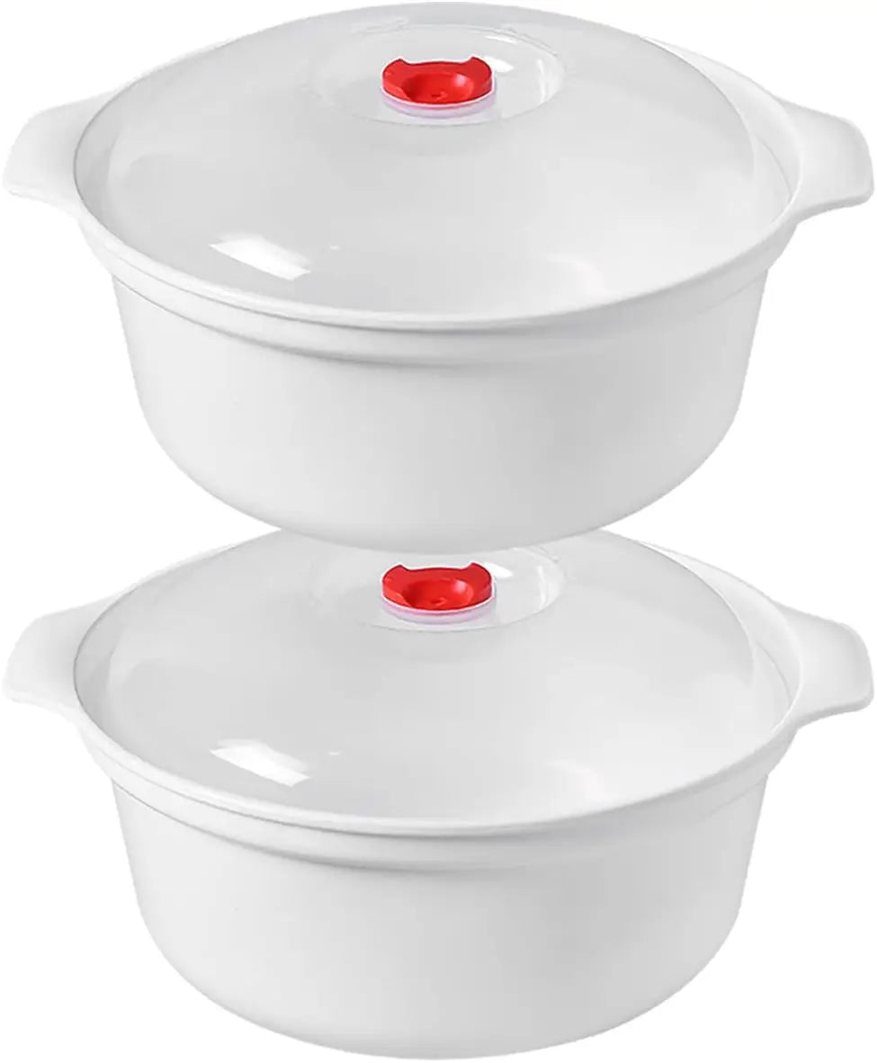 Microwave Oven Special Box Heated Soup Pot RiceSteamed Hot SteamedBuns with Lid Eco-friendly FoodGrade KitchenTool Beauty World Shop