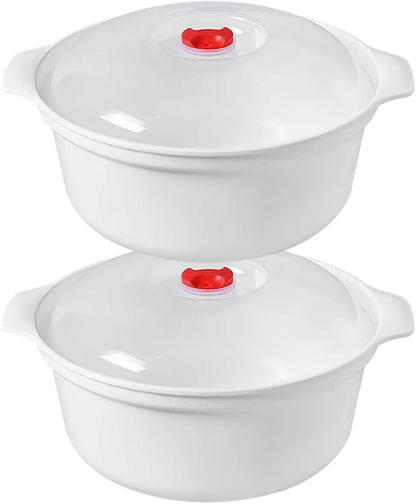 Microwave Oven Special Box Heated Soup Pot RiceSteamed Hot SteamedBuns with Lid Eco-friendly FoodGrade KitchenTool Beauty World Shop