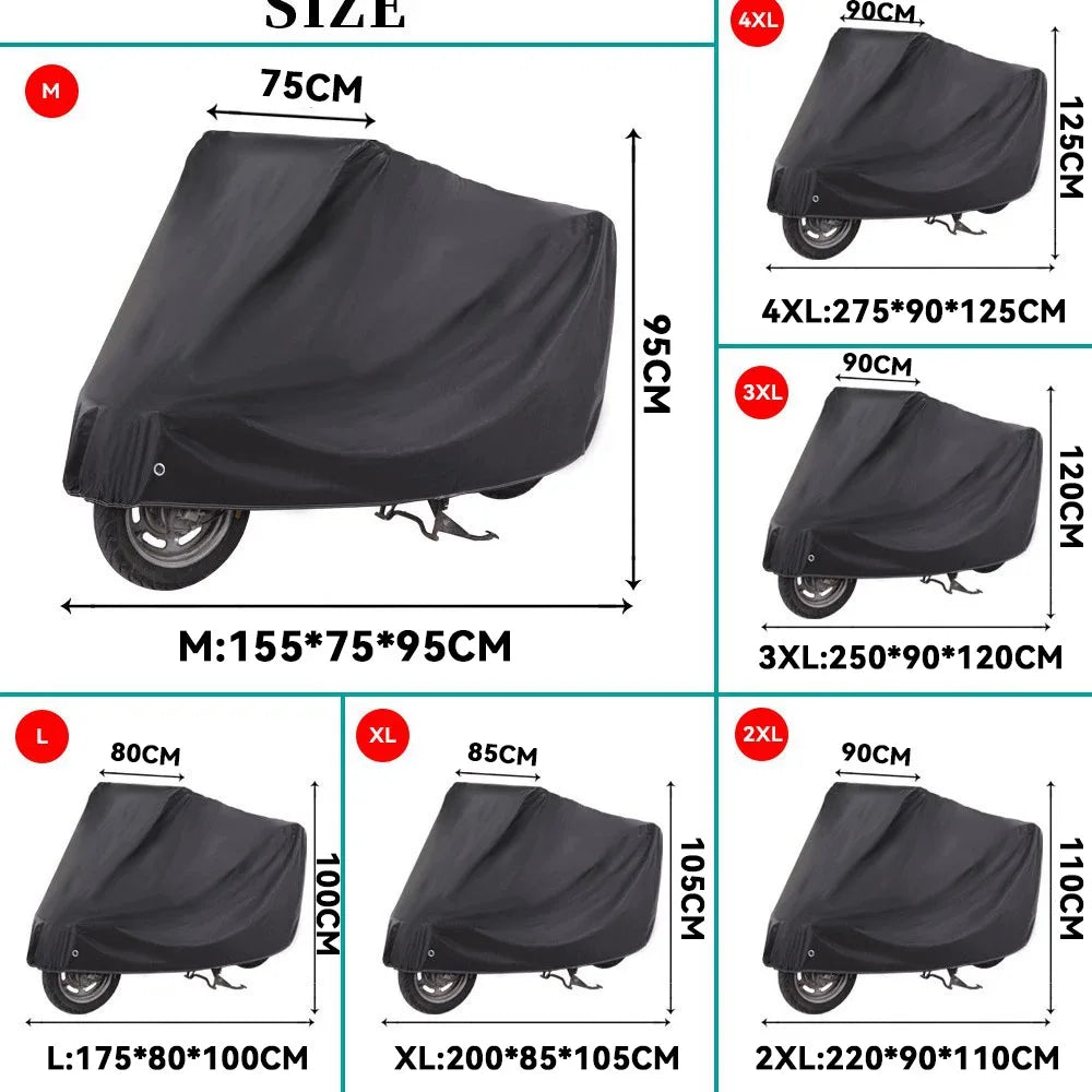 Bike Cover for Motorcycle Waterproof Outdoor All Season with Night Reflective Lock Holes Sun protection Scooter Bicycle Cover Beauty World Shop