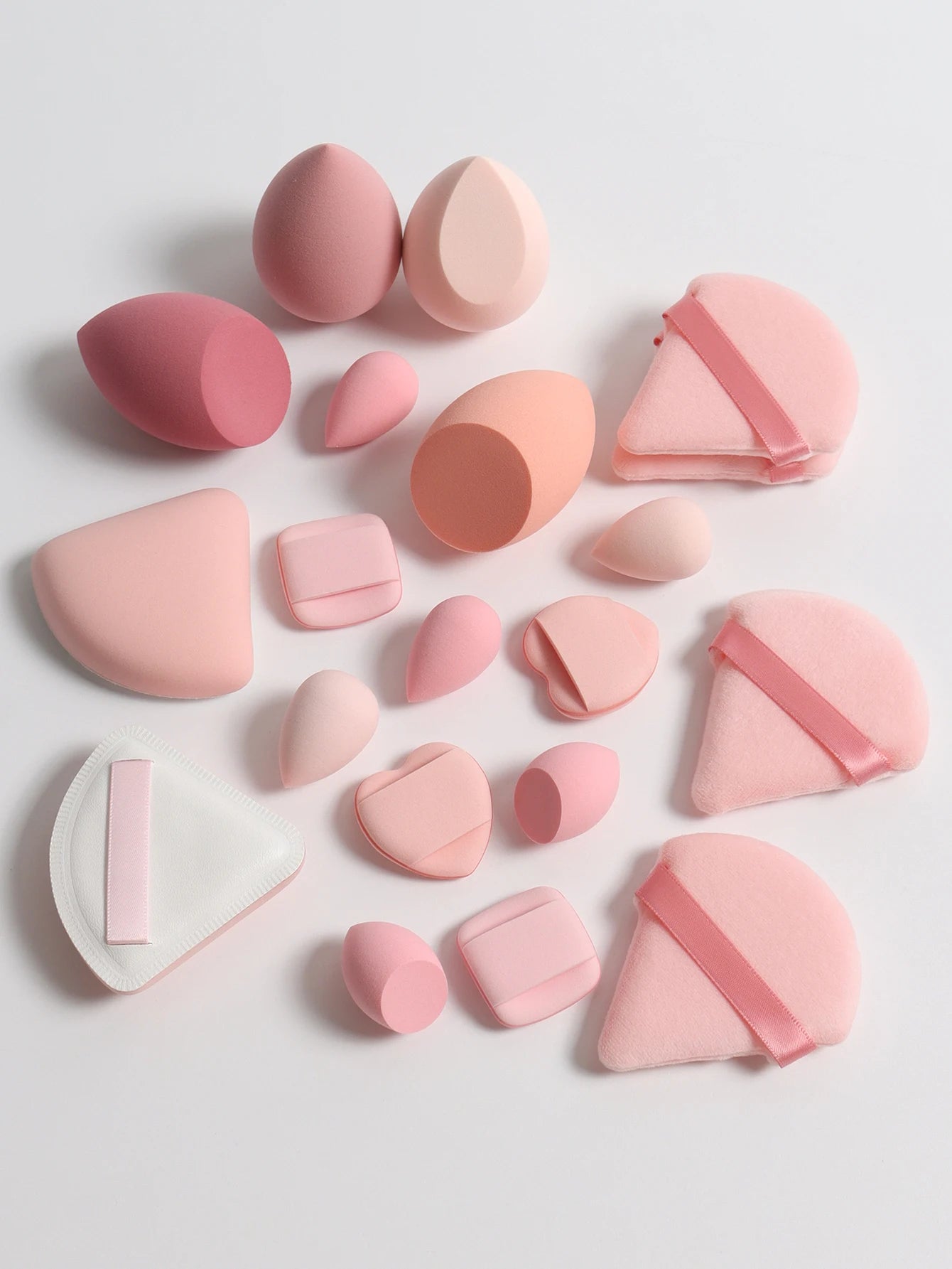 20 Pcs Pink Makeup Sponge and Makeup Puff Set Suitable for Face Cream and Powder Concealer Powder Makeup Machine Beauty World Shop