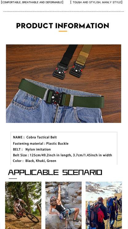 Men's Belt Outdoor Multi Function Belt High Quality Canvas For Nylon Male Luxury Belts Women's Sports Jeans Belt Neutral Belts Beauty World Shop
