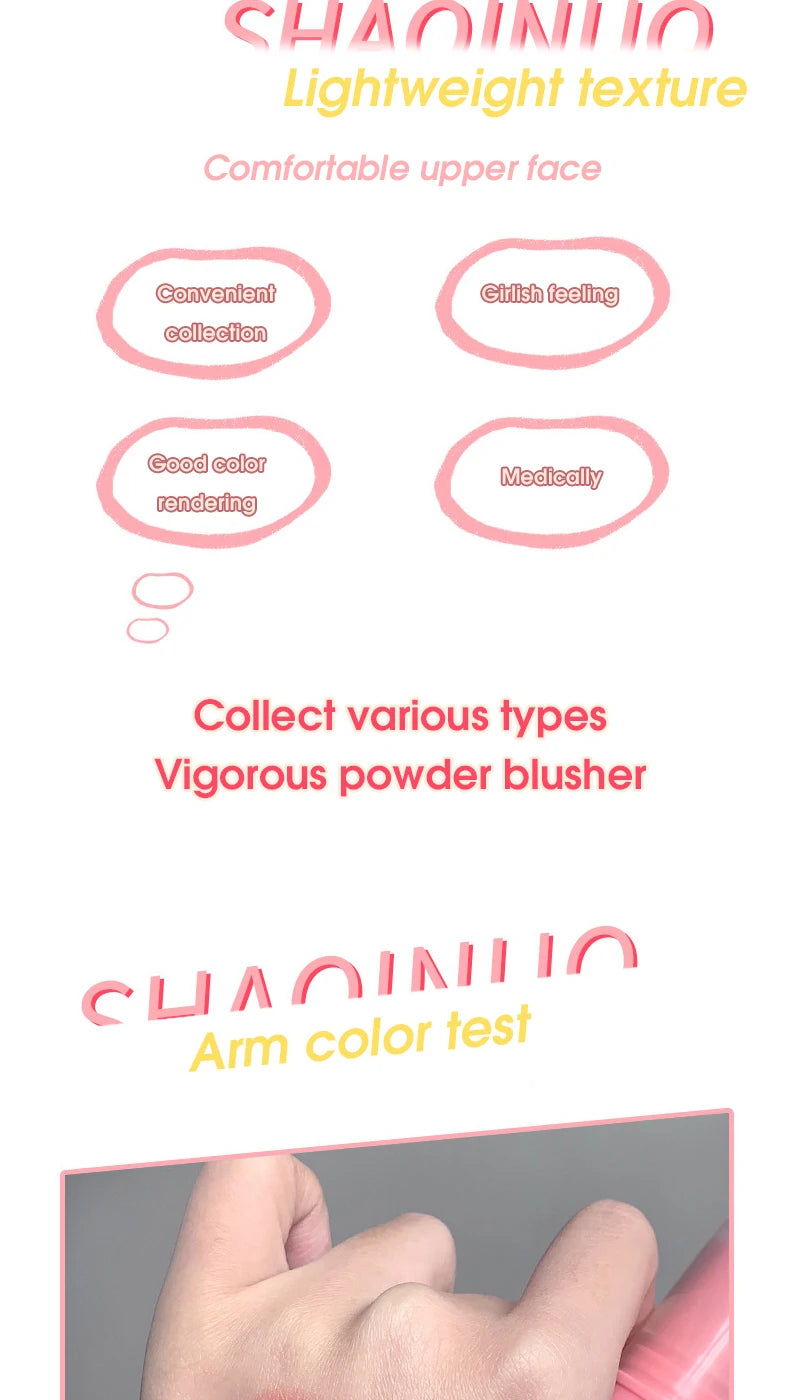SHAQINUO Energizing Blush Stick - Natural Matte Finish, Creamy Texture, Easy to Blend for a Youthful Glow Beauty World Shop