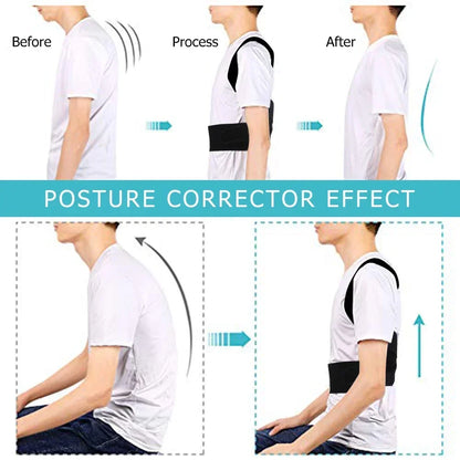 Reinforced Belt Lumbar Column Posture Corrector Vest  Adjustable Back Support Strap Shoulder Spine Brace Neck Stretcher Trainer Beauty World Shop