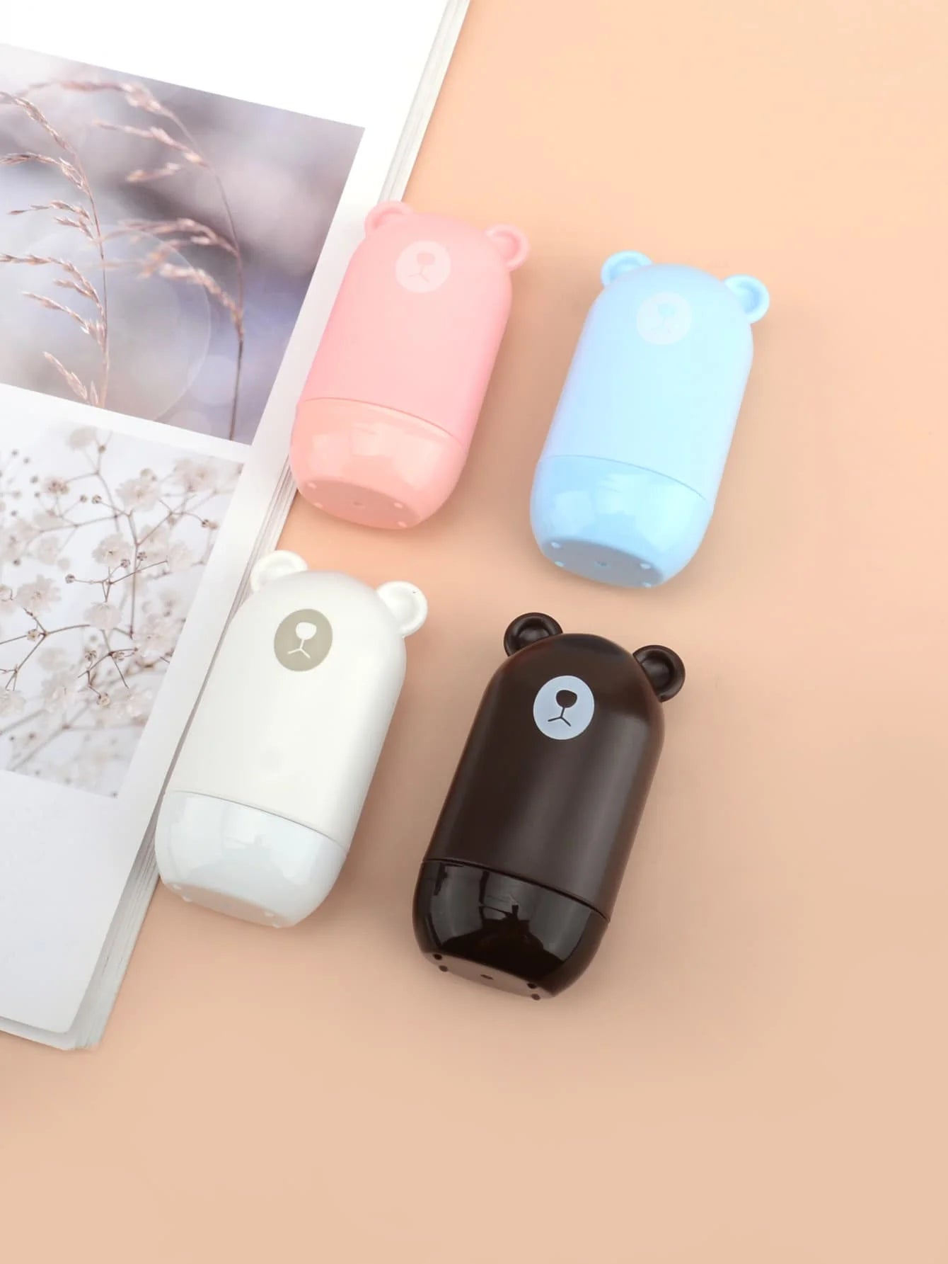 1 Cute Bear Shaped Roller Stamp, Study Notebook Typos Cover Graffiti Fashion Stamp, Personal Privacy Graffiti Daily Necessities Beauty World Shop