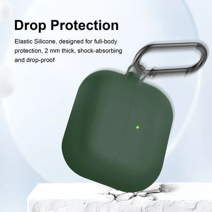 Silicone Case For Samsung Galaxy Buds 3 Pro Buds 3 FE Earbuds Accessories Shockproof Cover Dust-proof Keychain Coque Capa Fundas