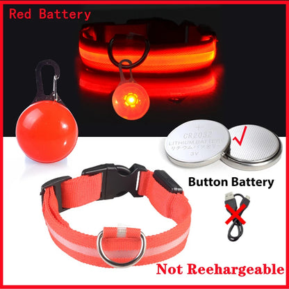 Usb Charging Glowing Dog Collar With Pendant Detachable Luxury Led Light Bright For Small Dogs Cat Night Safety Collar Wholesale Beauty World Shop