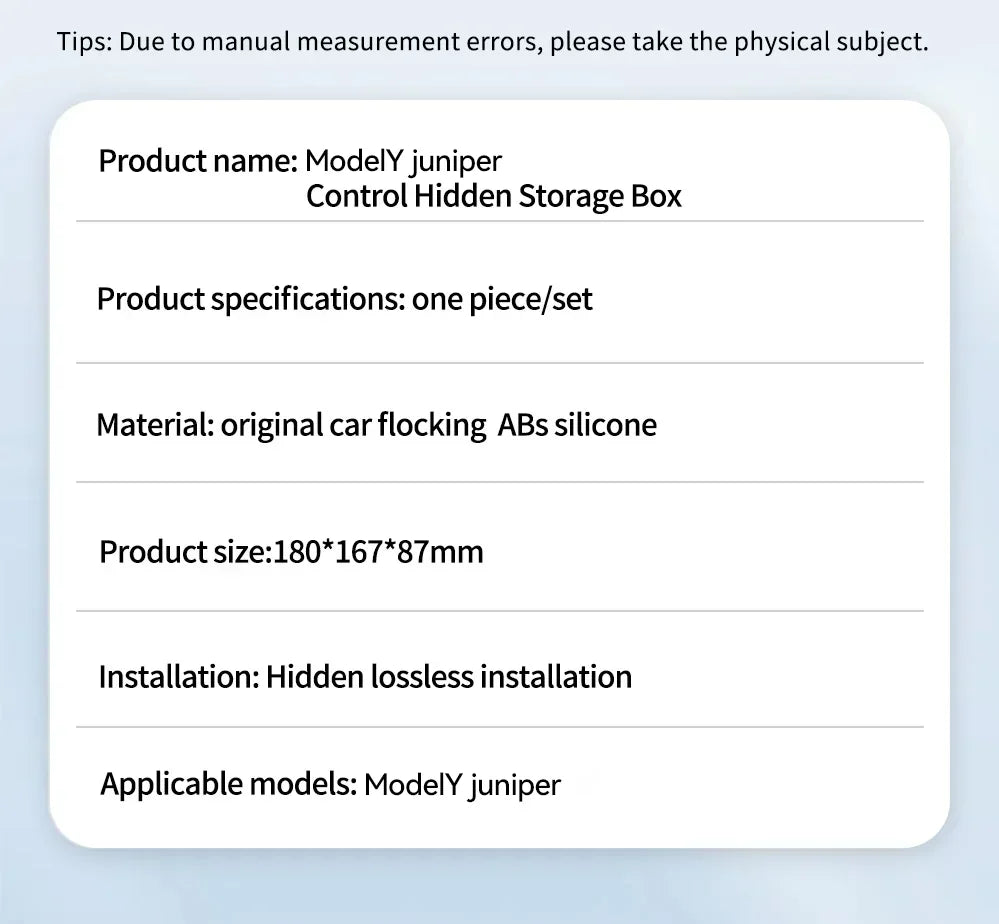 For Tesla Model 3 Y Highland Juniper 2026 Center Armrest Hidden Storage Box Cup Holder Console Organizer Box Accessories Beauty World Shop