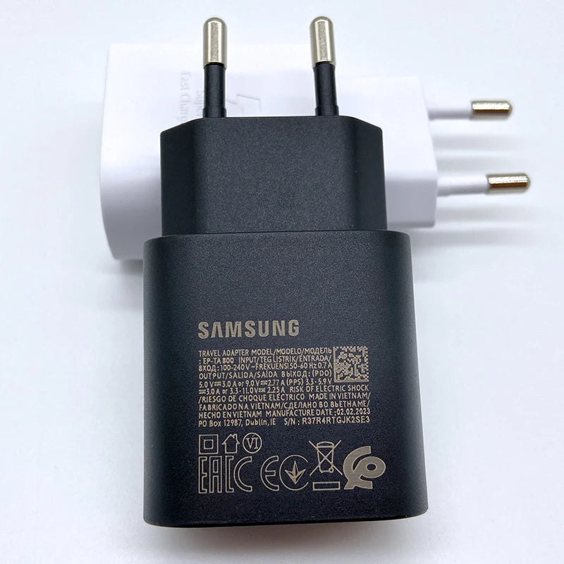 Samsung 25W Super Fast Charger Usb Type C Cargador Adapter For Galaxy S24 S23 S20 S21 S22 Plus A54 A34 Adapter Z Flip Fold 5 6 4 Beauty World Shop