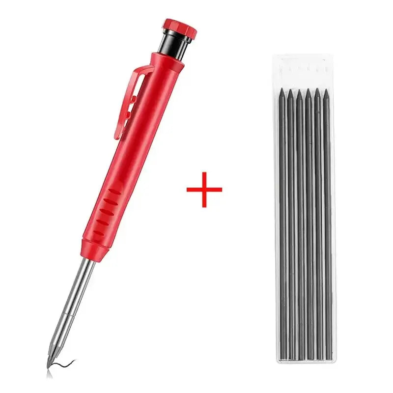 Solid Carpenter Pencil Set Woodworking Tools Mechanical Pencil 5 Colors Refill Construction Job Tools Carpentry Marking Scriber Beauty World Shop