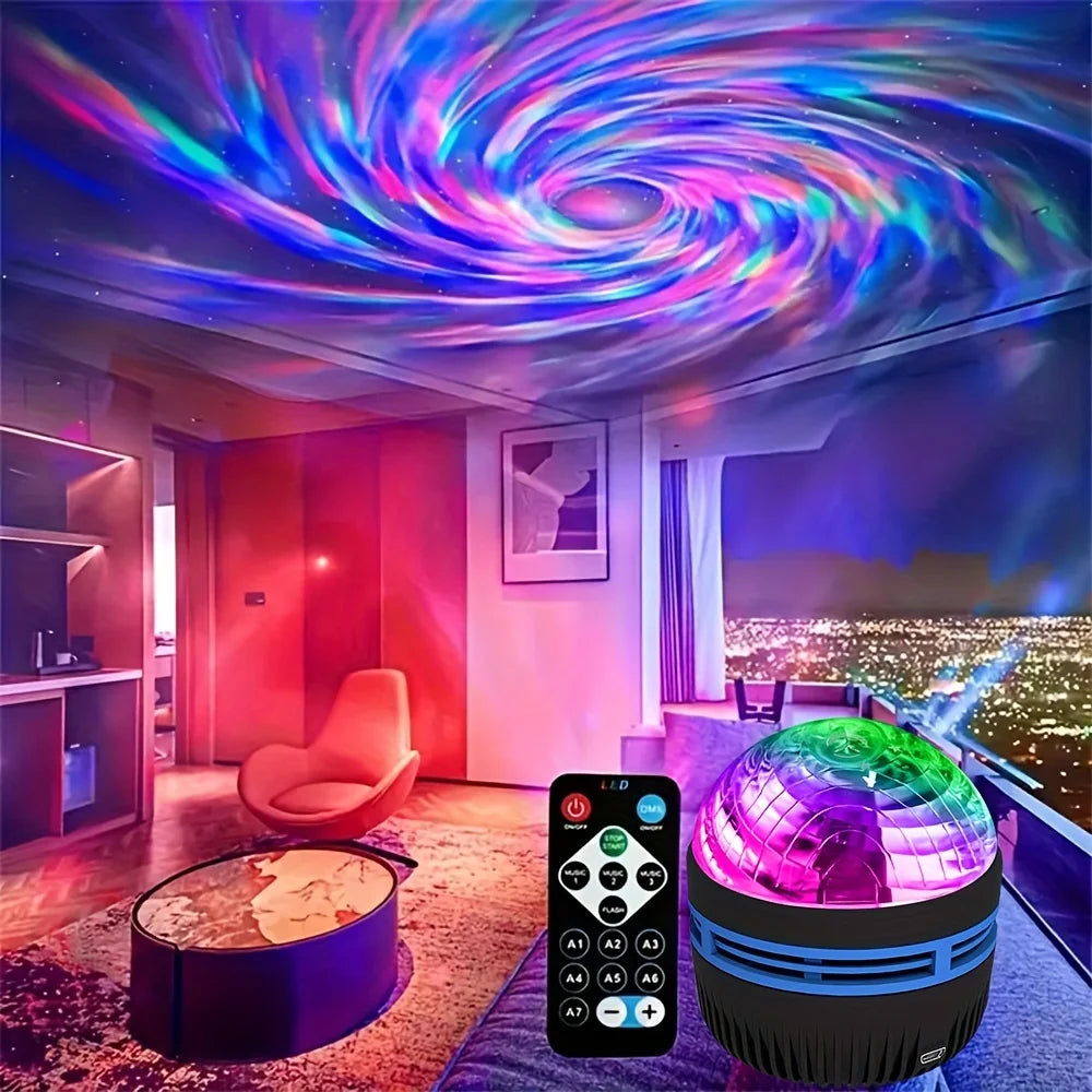 LED NightLights Galaxy Projector Remote Control 5V USB Rechargeable Starry Sky Lamp DMX Sound Active 7 Modes for Kids Room Decor Beauty World Shop