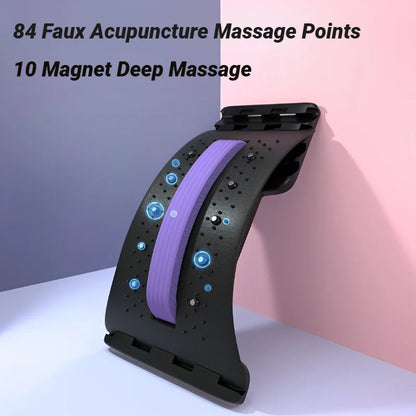 Back Stretcher Multi-Level Adjustable Massager Waist Neck Fitness Lumbar Cervical Spine Support Soothing Device Stretching Yoga Beauty World Shop