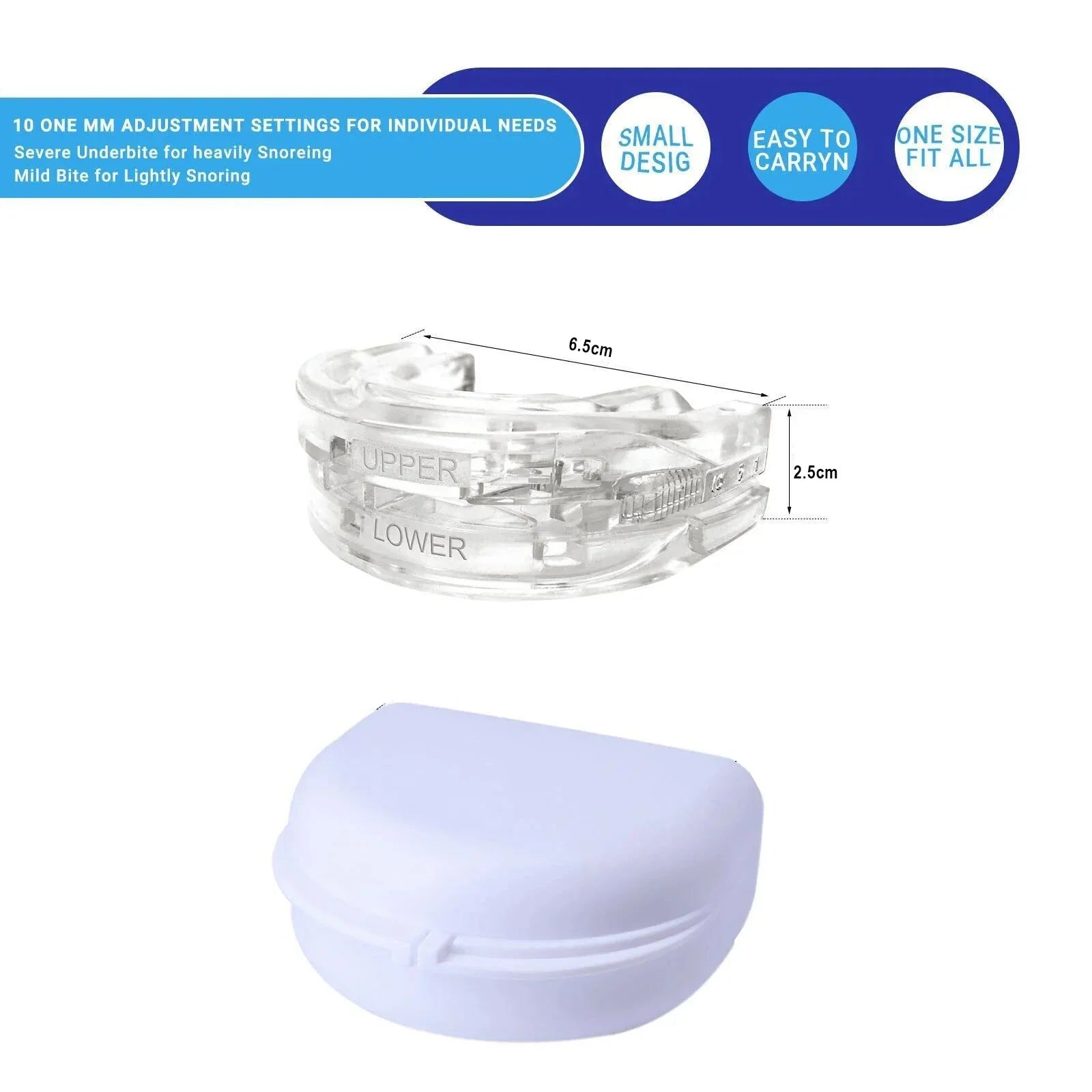 Adjustable Anti-Snoring Mouth Guard  Mouthpiece Sleeping Devices Bruxism Snoring Stopper Improve Sleep Mouthpiece Beauty Trend Shop