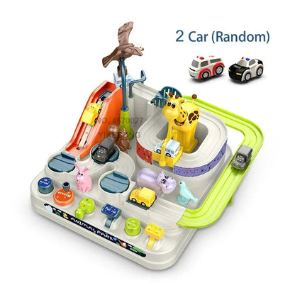 Racing Rail Car Model Educational Toys Children Track Adventure Game Brain Mechanical Interactive Train Animals Space Rocket Toy Beauty Fashion