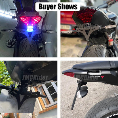 MT-07 2024 Motorcycle License Plate Holder Rear Tail Tidy Fender Eliminator Kit Bracket For YAMAHA MT07 MT 07 FZ-07 2013-2023 Beauty World Shop