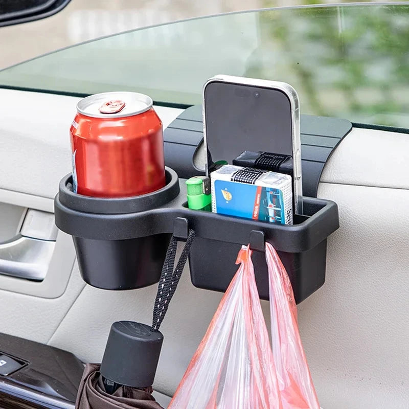 Car Cup Stand Phone Holder Mount Tray Side Door Window Storage Barrel Pocket Hanging Storage Rack with Auto Interior Accessories Beauty World Shop