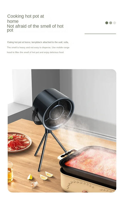 New USB Desktop Range Hoods Portable USB Powered Exhaust Fan Small Kitchen Hood Extractor Barbecue Large Suction Cooker Hood Beauty World Shop