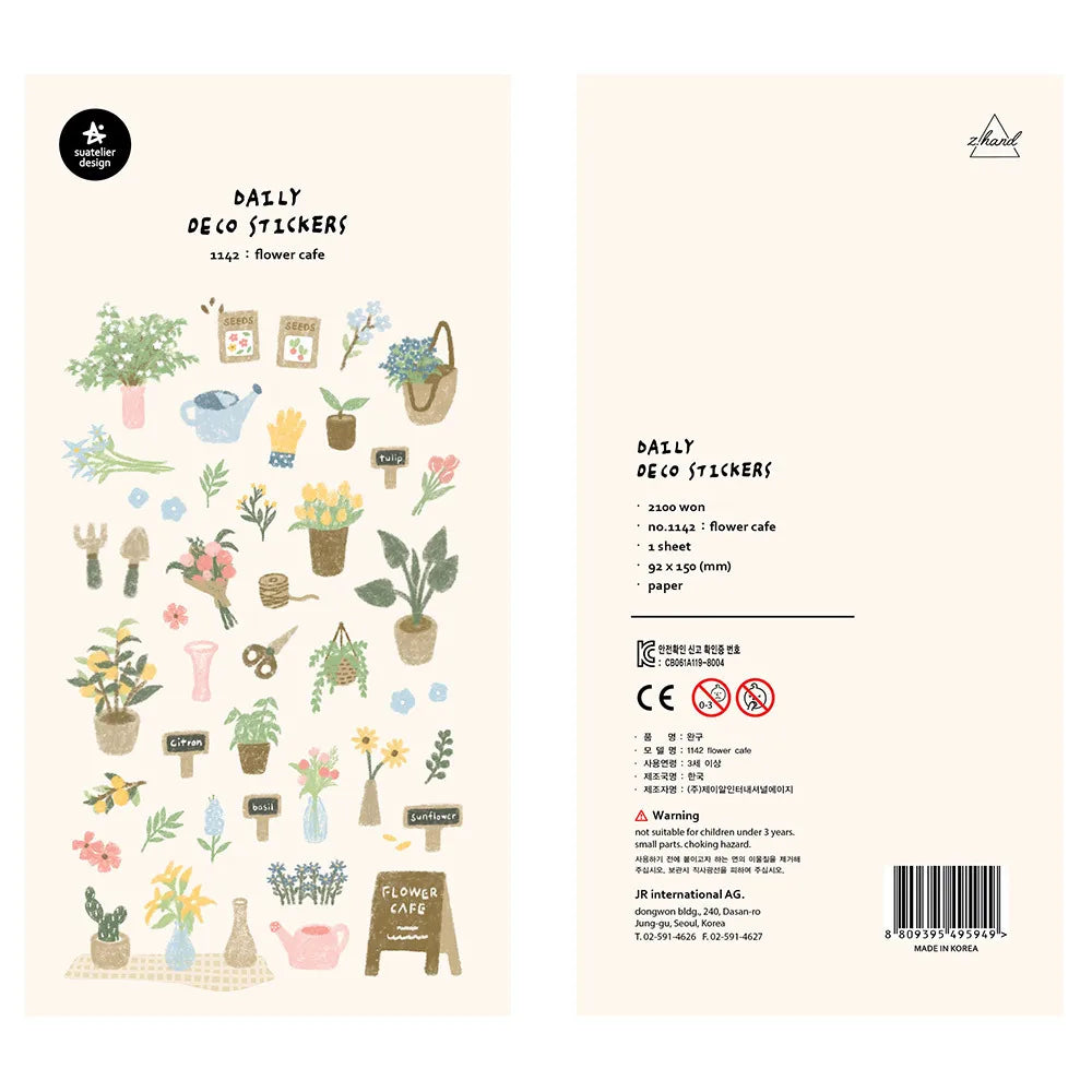Korean Import Original Suatelier Collection Kawaii Daily Stickers Scrapbooking Diy Journal Stationery Sticker Deco Art Supplies Beauty World Shop