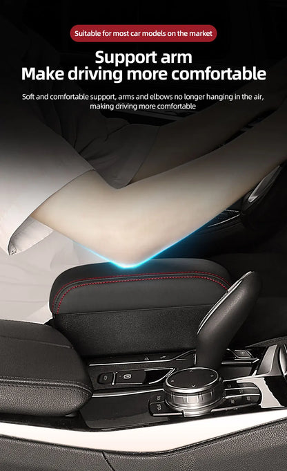 Height Adjustable Car Center Console Gap Storage Organizer with Liftable Tray Elbow Support Armrest Pad for SUV Sedan Beauty World Shop