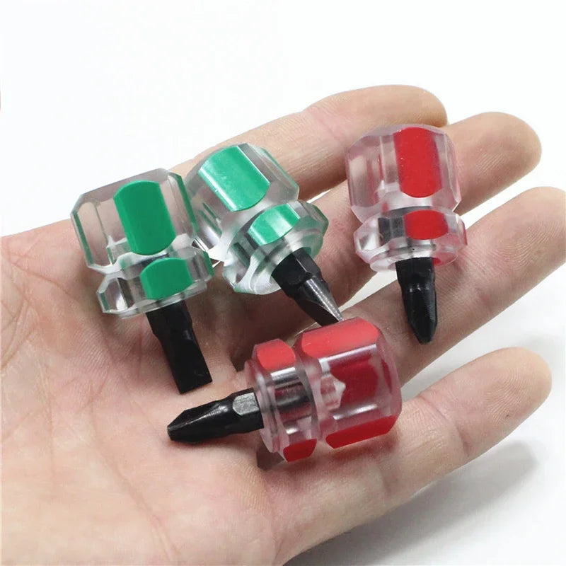Screwdriver Kit Set Mini Small Portable Radish Head Screw Driver Transparent Handle Repair Hand Tools Precision Car Repair Beauty Trend Shop