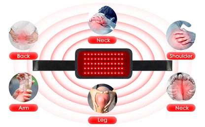 Infrared Light LED Healthcare Belt Waist Red Light Heating Massage Belt Pad Lumbar Back Waist Massager For Muscle Body Relief Beauty World Shop