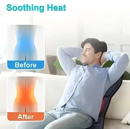 Portable Full Body Massage Chair Cushion, Neck Back Waist Hips Massage Pad Soft Relax for Home Office Car Use Beauty World Shop