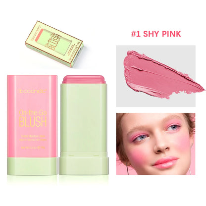 Make Up Functional Blush Stick Easy Color Rouge Blusher Cream Waterproof High Color Rendering Brightening Skin Tone Hot Beauty World Shop