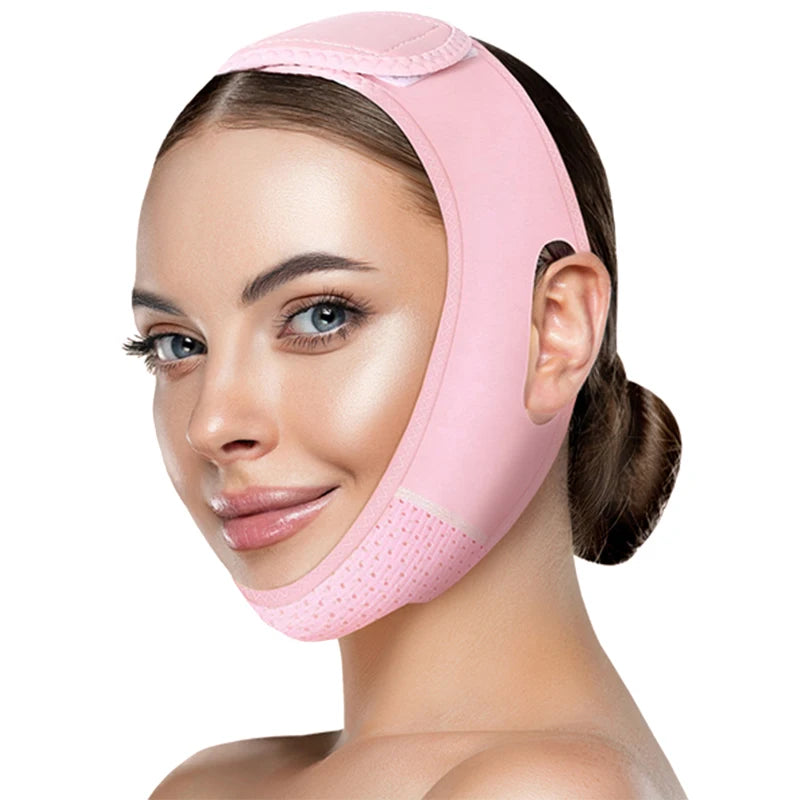Reusable Face Strap, V Line Mask, Double Chin Reducer, Chin Up Patch, Chin Strap, V Shaped Belt, V Shaped Face Mask for Sagging Beauty World Shop