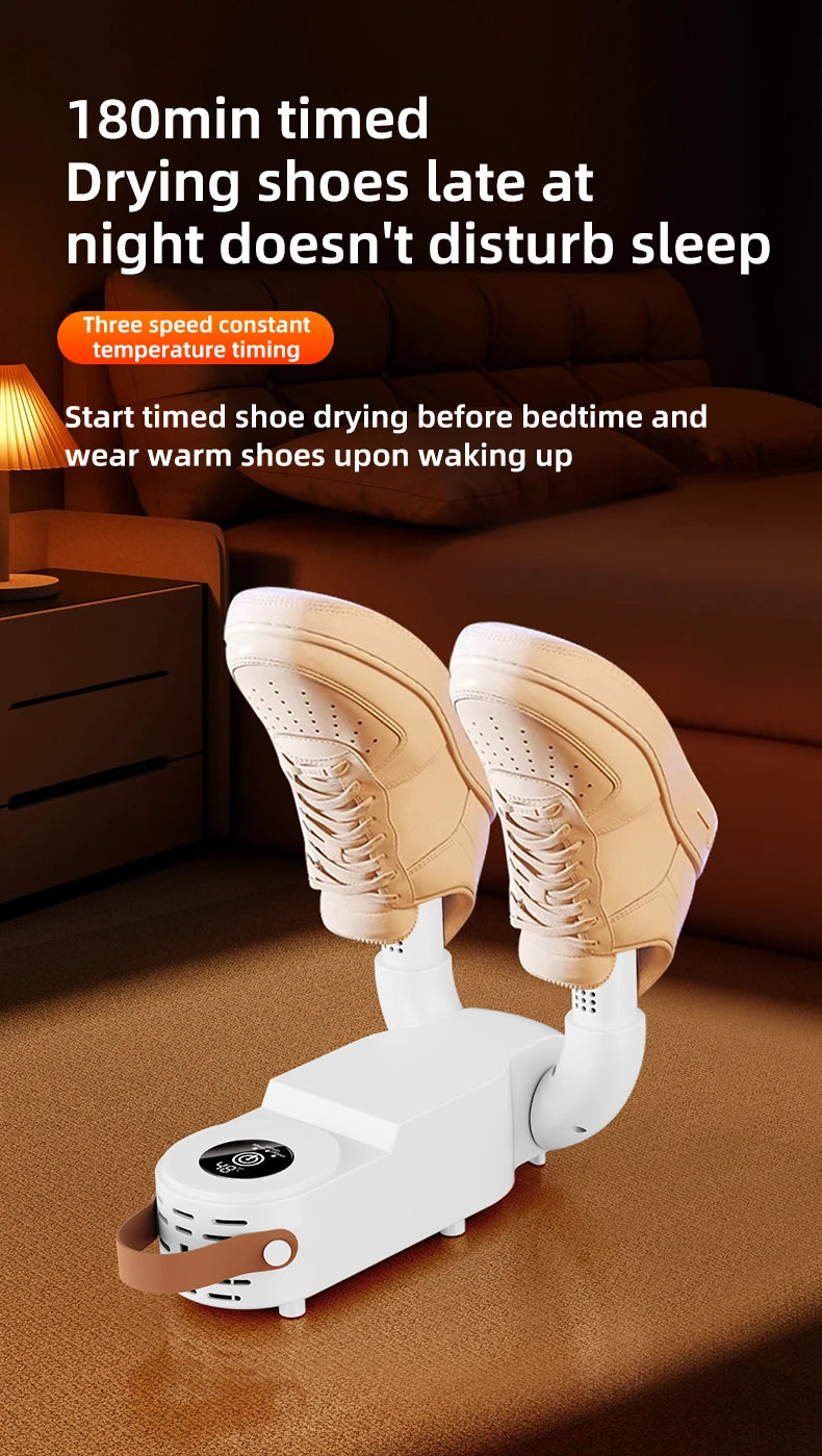 HOMEFISH Intelligent Shoe Dryer Quick Drying Deodorizing Sterilizing Adjustable Timer Household Shoe Warmer And Heater Beauty World Shop