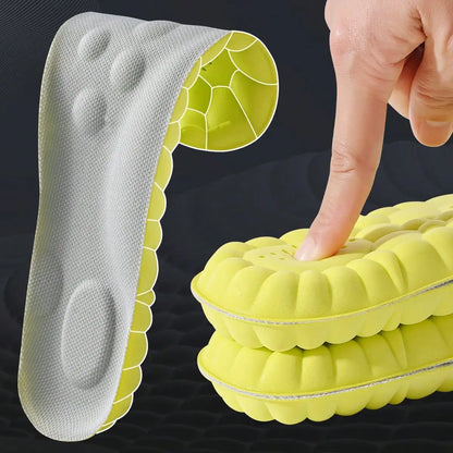 1/2/4pairs Latex Sport Insoles Soft High Elasticity Shoe Pads Orthotic Breathable Shock Absorption Cushion Arch Support Insole Beauty World Shop
