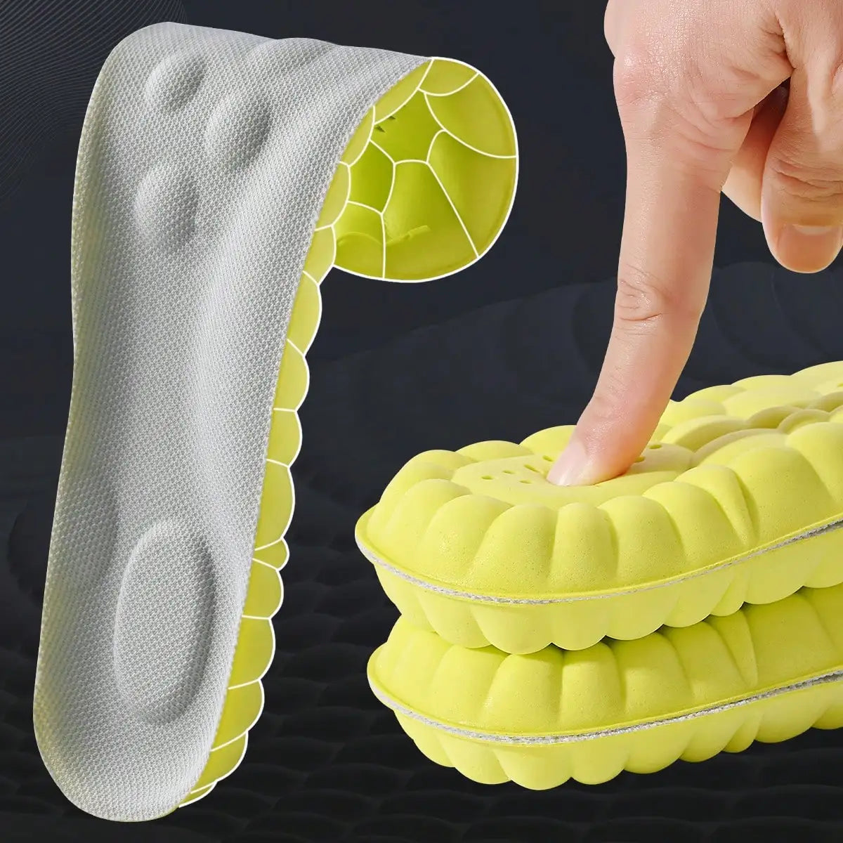 1Pair/2Pairs/4Pairs High Elasticity Latex Sport Insoles Soft Shoe Pads Arch Support Orthotic Insoles Breathable Deodorant Insole Beauty World Shop