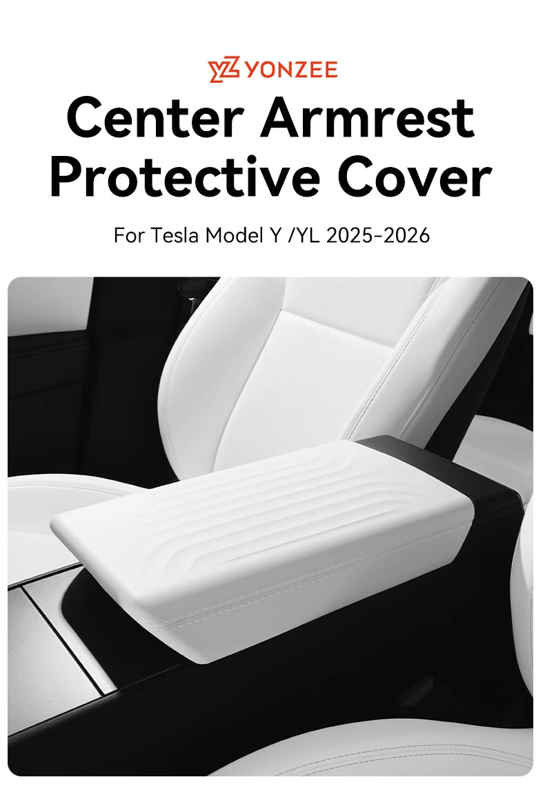YZ For Tesla Model 3 Highland Y Juniper 2025-2026 Soft Center Console Armrest Pad Auto Central Armrest Box Cover Car Accessories Beauty World Shop