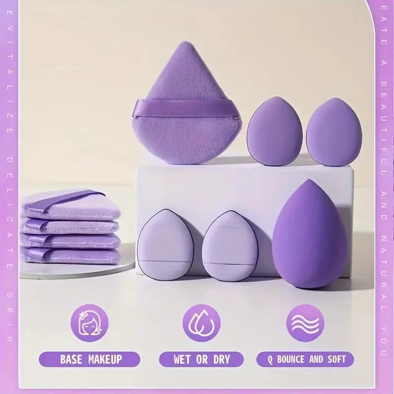 12Pcs Professional Makeup Sponge Set - Soft, Gentle, Multi-Purpose Tools for Perfect Foundation, Powder and Blush Application Beauty World Shop