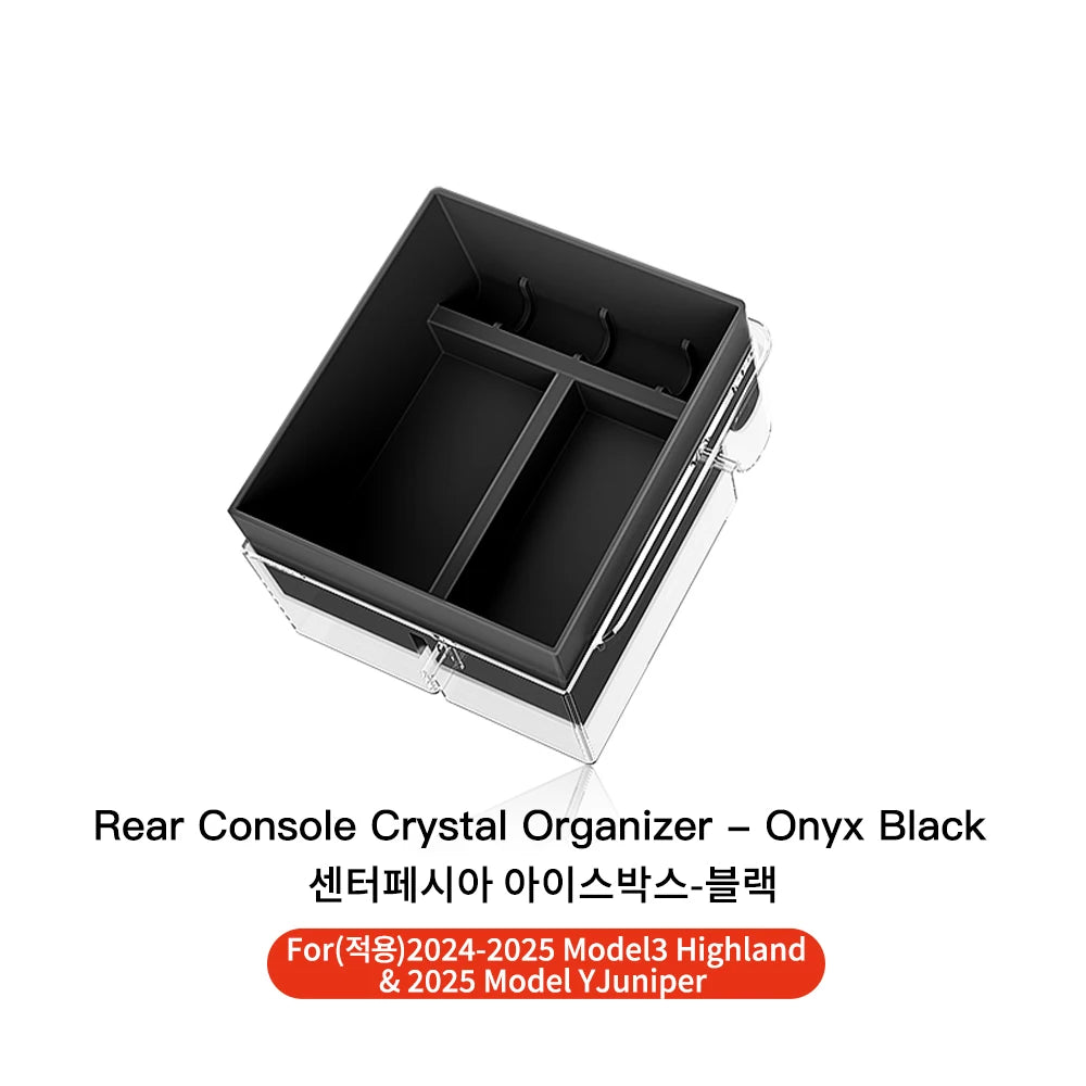YZ For Tesla Model 3 Highland 2024 Model Y Juniper 2025 Storage Box Center Armrest Hidden Box Cup Holder Organizer Accessories Beauty World Shop
