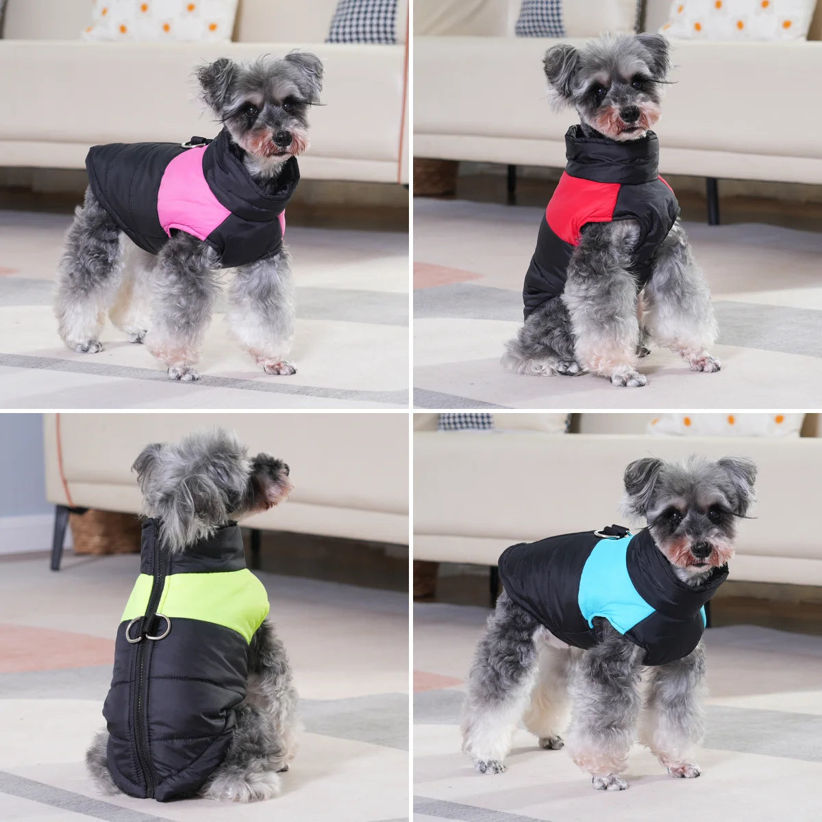 Winter Big Dog Clothes Waterproof Vest Jacket For Small Dogs Cats Outdoor Warm Puppy Coat With D Ring Labrodor Pug Pet Costume