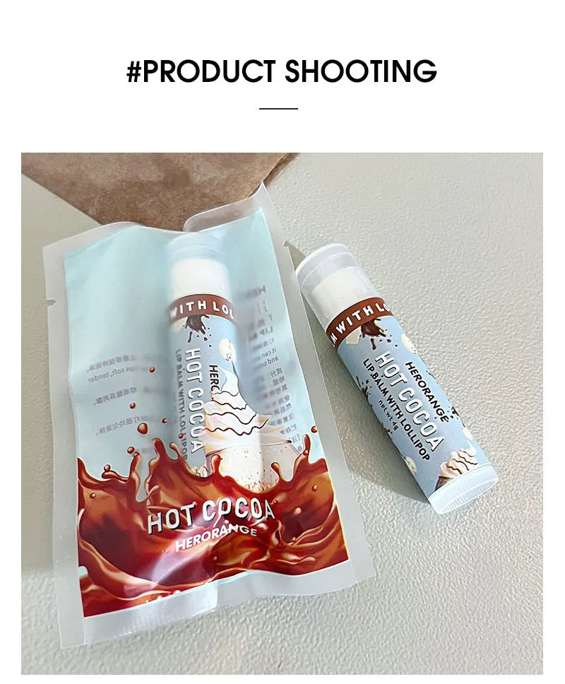 Multi flavor lollipop lipstick Hot Cocoa Lip Mask Moisturizes, moisturizes and reduces lip lines for men and women Beauty Trend Shop
