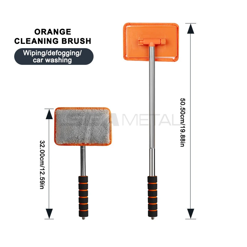 SEAMETAL Car Front Windshield Defogging Brush Telescopic Long handle Car Household Glass Clean Brushes Dust Remover Tool Beauty World Shop
