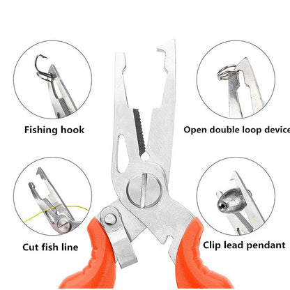 Fishing pliers, fishing line cutter, scissors, mini fishing hook remover, multifunctional tool, outdoor bass fishing line Beauty World Shop