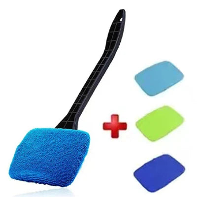 Car Window Cleaner Brush Kit Windshield Cleaning Wash Tool Inside Interior Auto Glass Wiper with Long Handle Car Accessories Beauty World Shop