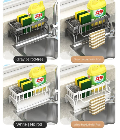 Kitchen Shelf Cleaning Cloth Storage Draining Rack Household Detergent Sponge Rack Water Sink Water Sink Water Sink Artifact Beauty World Shop