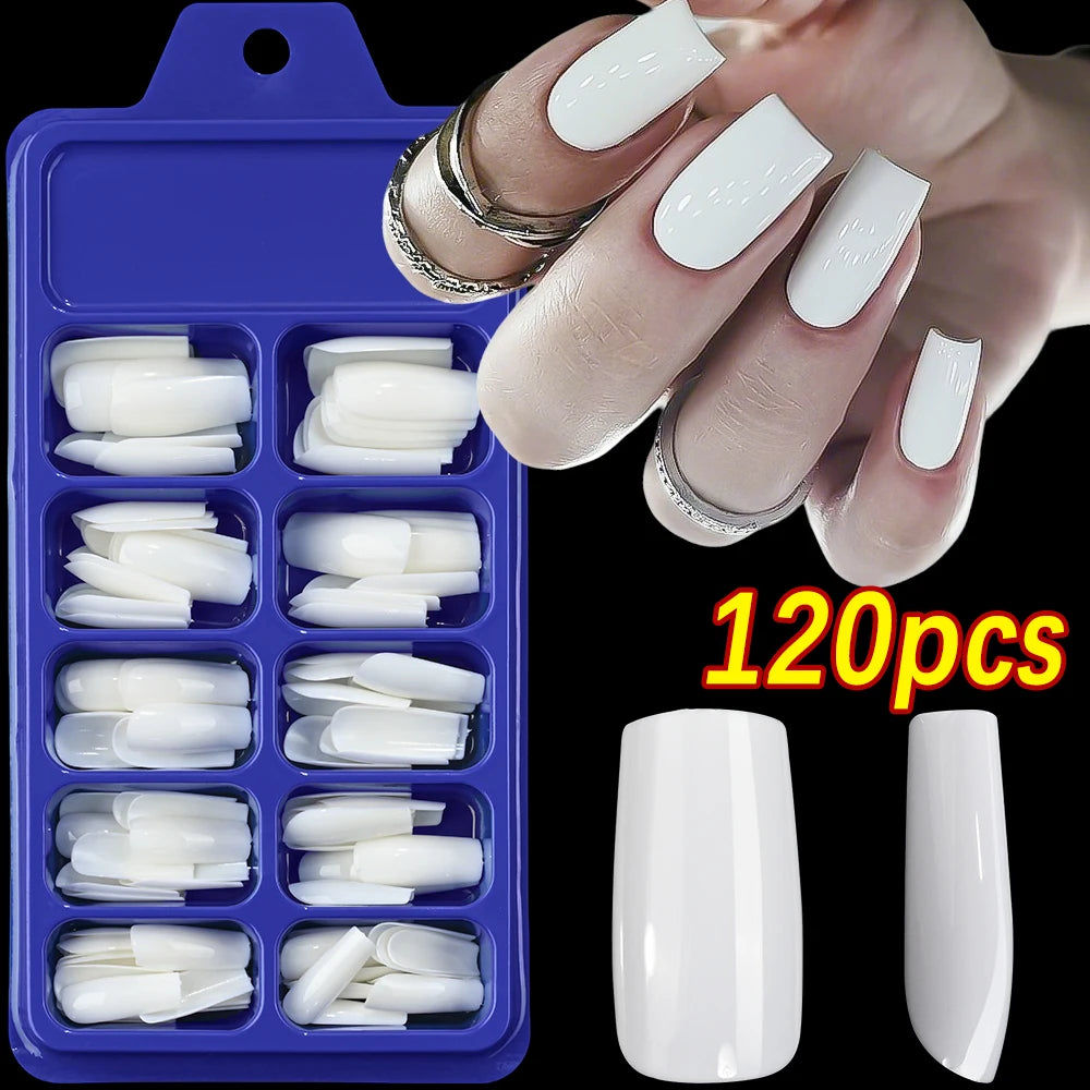 120Pcs 9-Colors French Fake Toenails Summer Short Sqaure Press On Toe Nails Tips Glossy Nude/Pink/Brown Full Cover False Toenail Beauty World Shop