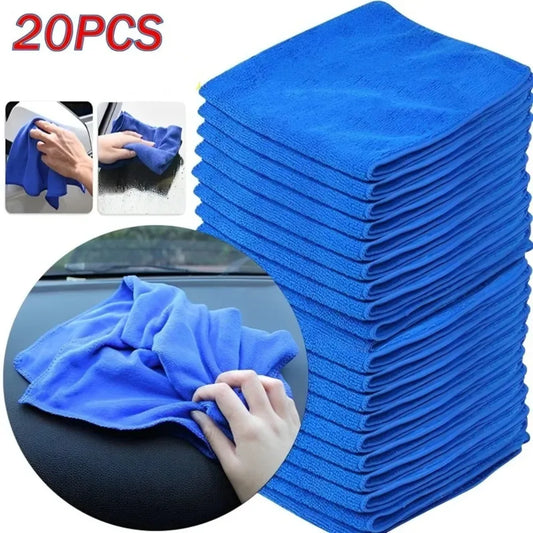 1-20Pcs Microfiber Towels Car Wash Drying Cloth Towel Household Cleaning Cloths Auto Detailing Polishing Cloth Home Clean Tools Beauty World Shop